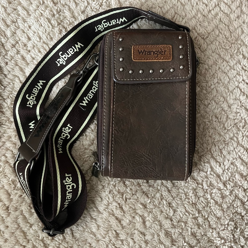 Wrangler Brown Leather Small Bag
